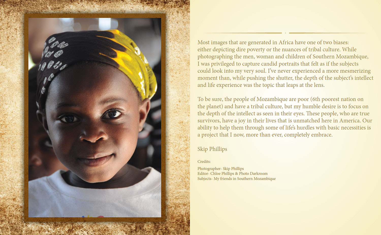 Faces of Mozambique. Click here to view PDF